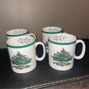 Spode Christmas Tree Tom and Jerry Mug Set
